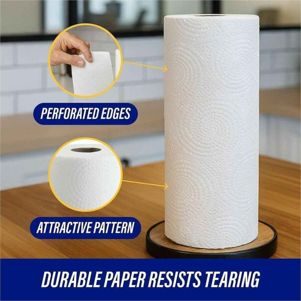 Genuine Joe Household Paper Towels, 2-Ply, 11" x 4.4", 200 Sheets/Roll (Pack of 24)