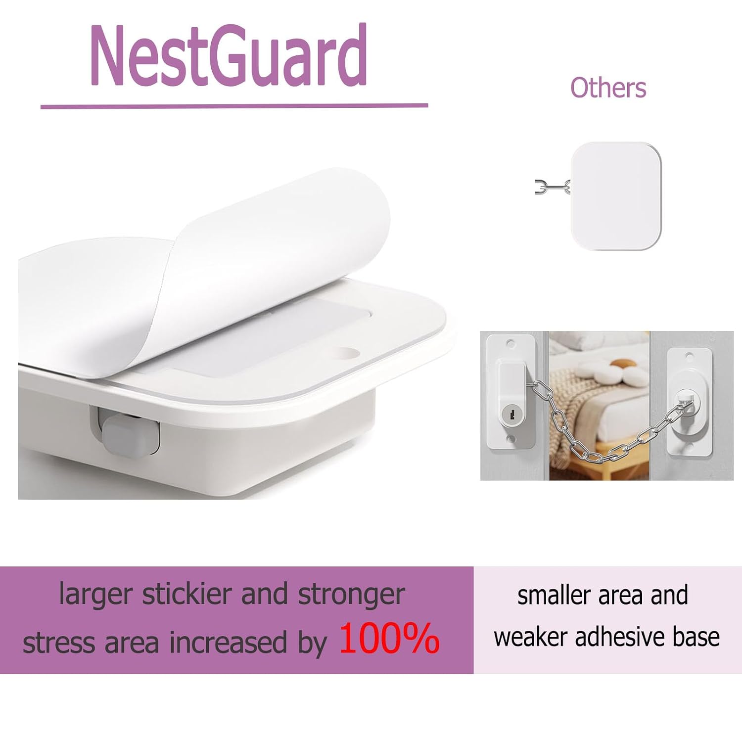 Child Proof Door Lock, Adjustable Latch, 4 Packs
