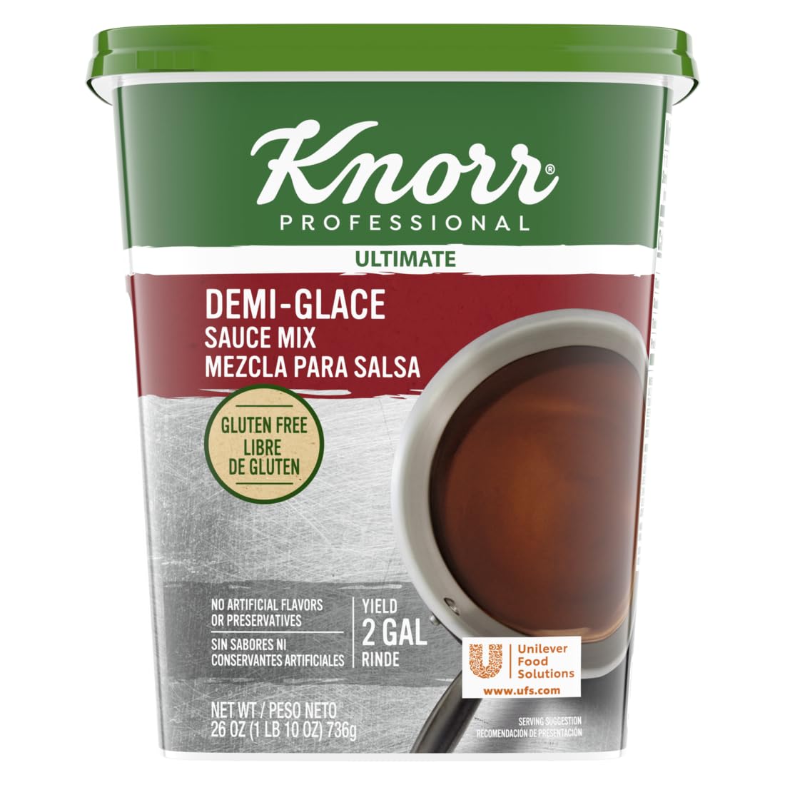 Knorr Professional Ultimate Demi-Glace Sauce Mix Tubs, 26 Oz, 4 Pack
