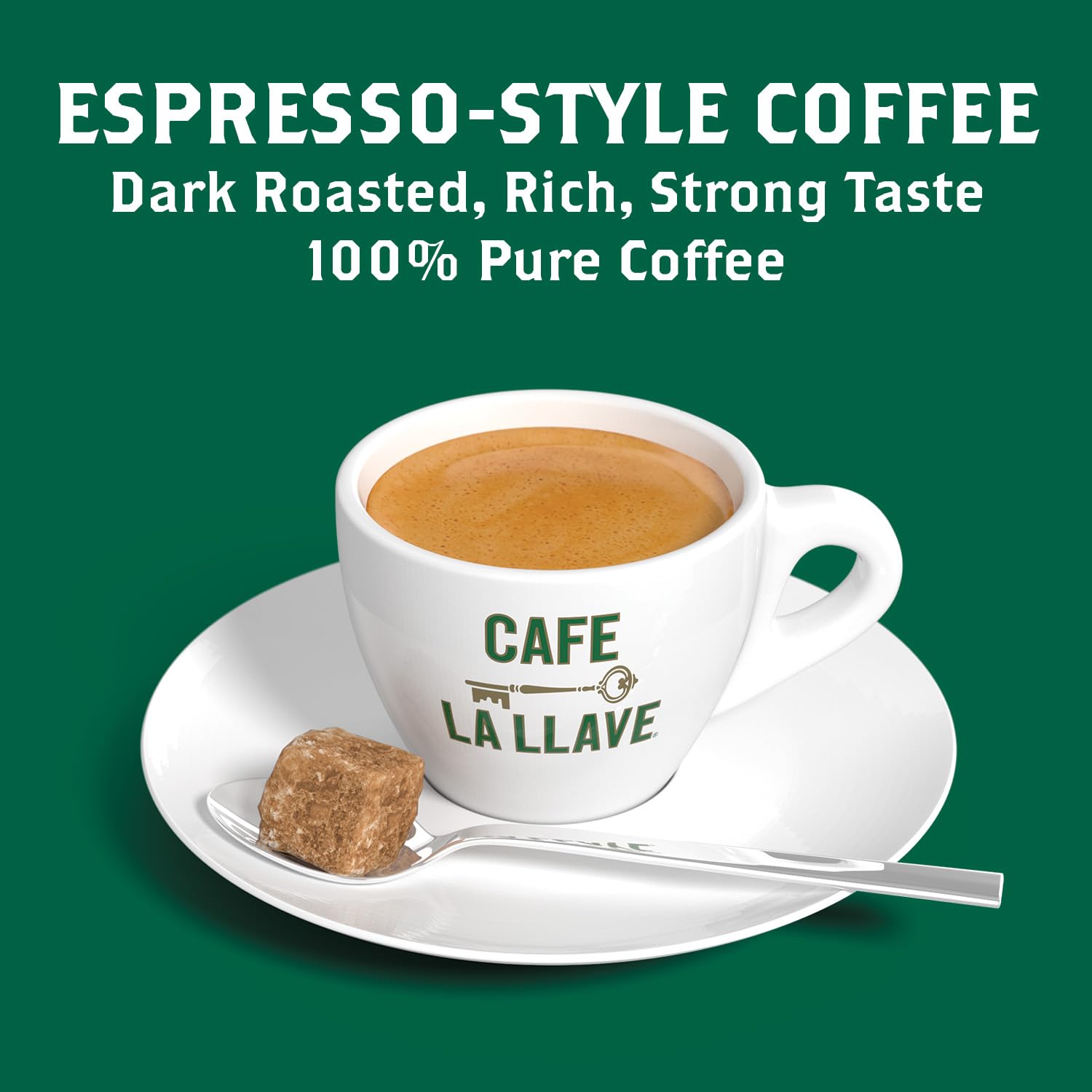 Café La Llave Espresso Decaf Ground Espresso, Dark Roast 8.8 OZ, Pack of 12