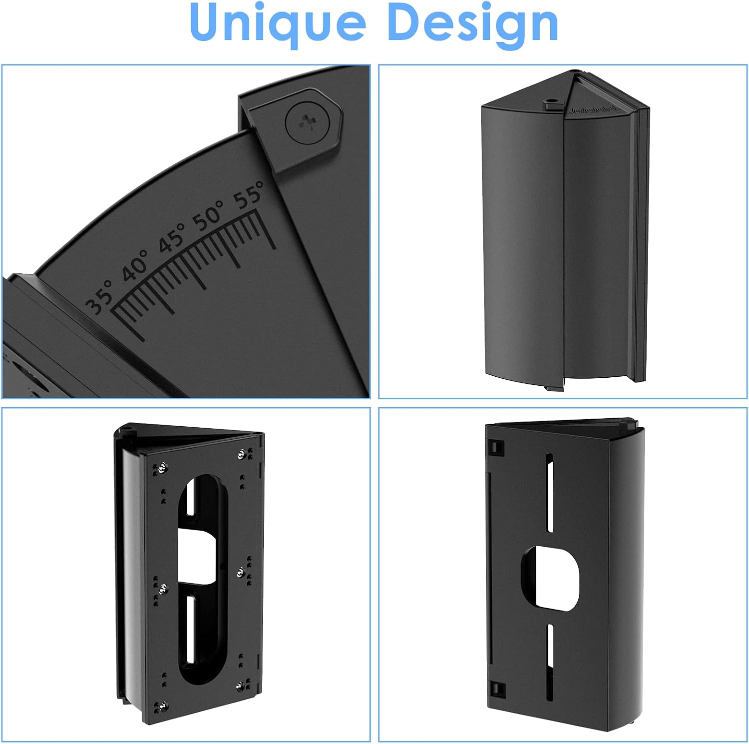 RIOVO Adjustable 30 to 55 Degree Doorbell Angle Mount Compatible with Ring/Blink Video Doorbell/Battery Doorbell, Replacement Angle Adjustment Adapter Mounting Bracket Wedge Kit