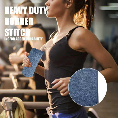 Microfiber Quick Dry Gym Towel, Lint Free Odor-Free Absorbent Fiber, Fast Drying, Men & Women Workout Gear for Body Sweat, Working Out, Towels (Blue, 5Pack - 16 * 27Inch)