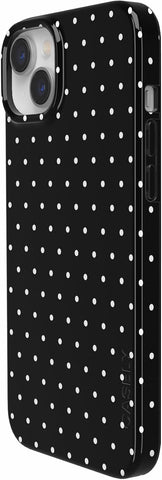 Casely iPhone 14 Plus Case | On the Dot | Black Polka Dot | Compatible with MagSafe | Classic Ultra Slim Design