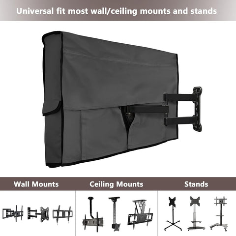 ULTCOVER Waterproof Outdoor TV Cover 55-59 inch, Black