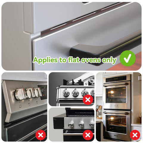 Mom's Choice Gold Awards Winner - SAFELON 1 Pcs Baby Safety Oven Door Lock, Double Button Oven Lock for Kitchen Safety (Black)