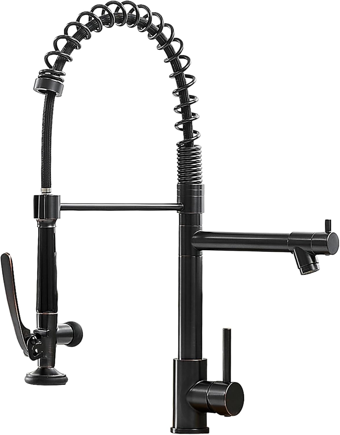 Fapully Commercial Kitchen Sink Faucet with Sprayer Oil Rubber Bronze