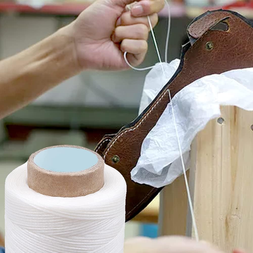 284Yards Leather Sewing Thread Waxed, Waxed Polyester Cord, Wax String