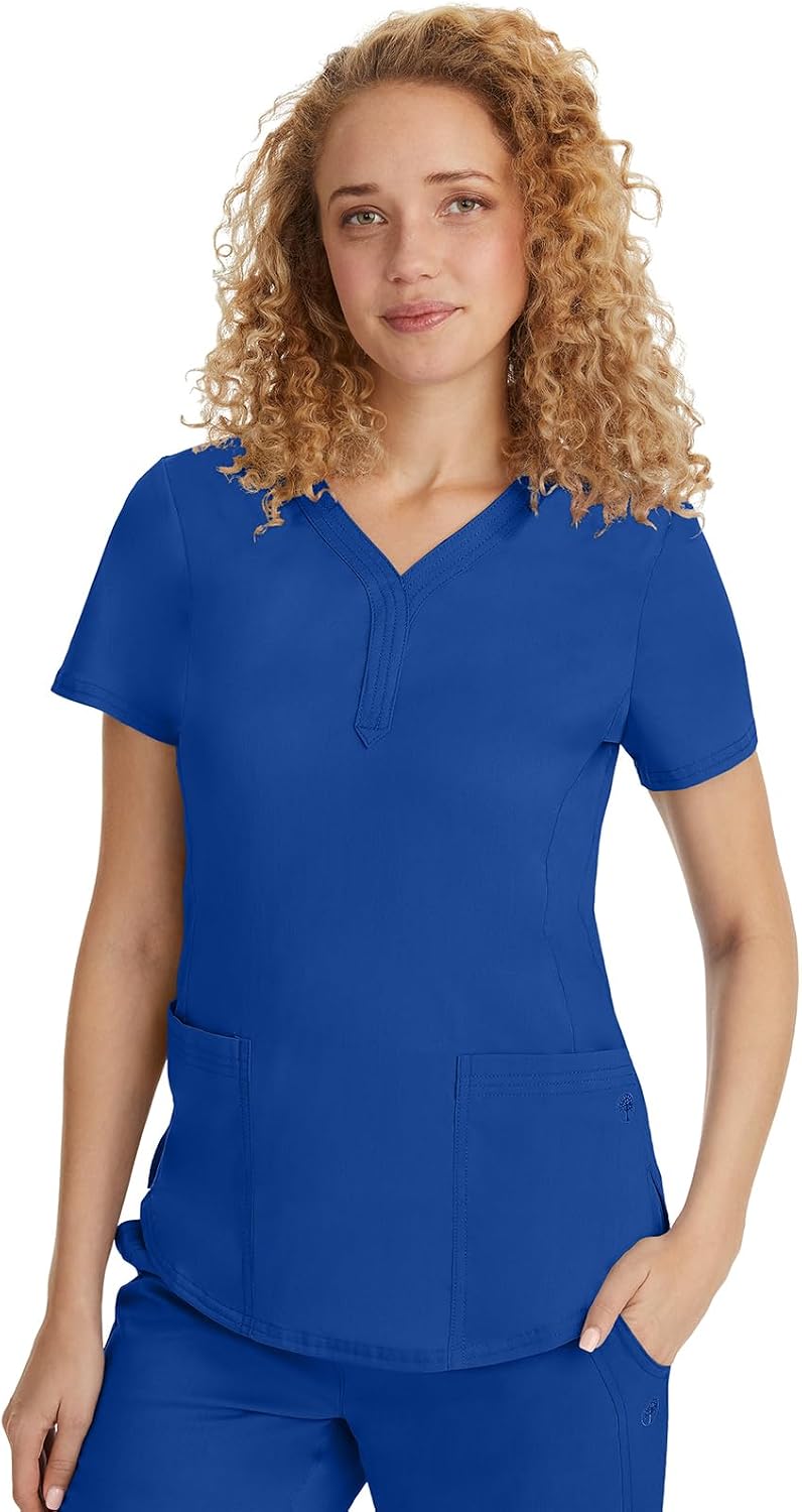 Healing Hands Purple Label Jane Scrub Top for Women Y-Neck Design