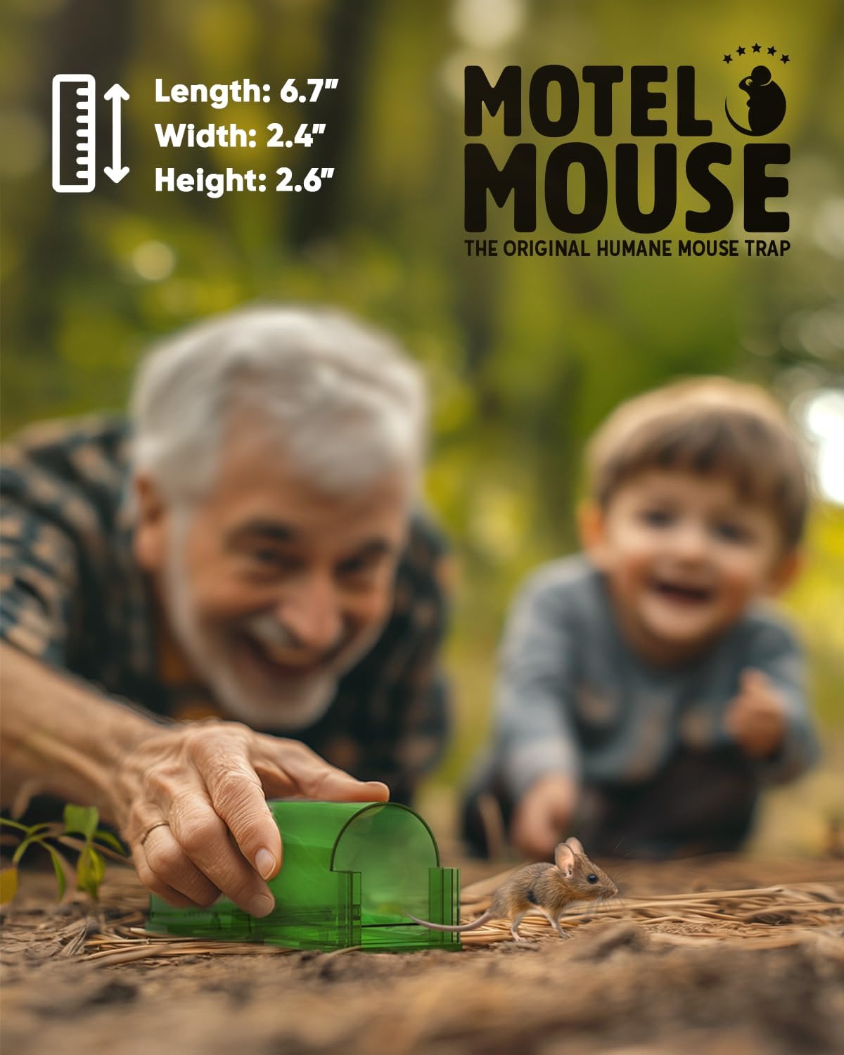 Motel Mouse Humane No Kill Mouse Traps Live Catch & Release - 4 Pack
