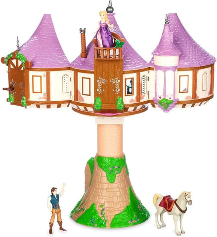 Disney Store Action Toys Rapunzel Tower Playset - 19-Piece Tangled Play Set with Rapunzel, Flynn & More Princess Toys- Includes Tower Apartment, Sculpted Figures & Art Accessories