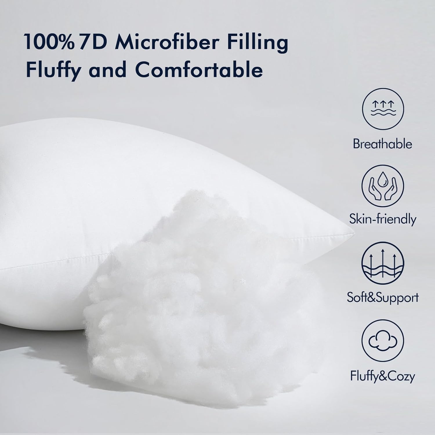 MIULEE 12x20 Pillow Inserts Set of 2, Throw Pillows for Sofa Couch Bed