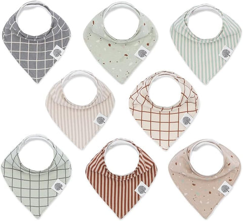 Parker Baby Co. Soft Bandana Drool Bibs for Baby Boys & Girls, 4pk & 8pk