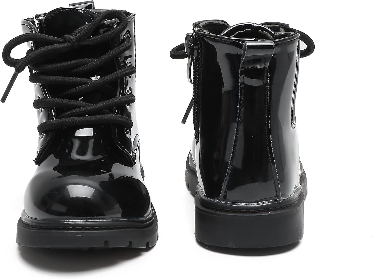 Komfyea Boys And Girls Lace Up Zipper Outdoor Ankle Boots(Toddler/Little Kids)
