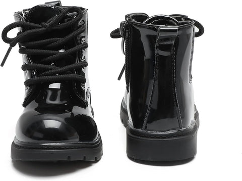 Komfyea Boys And Girls Lace Up Zipper Outdoor Ankle Boots(Toddler/Little Kids)