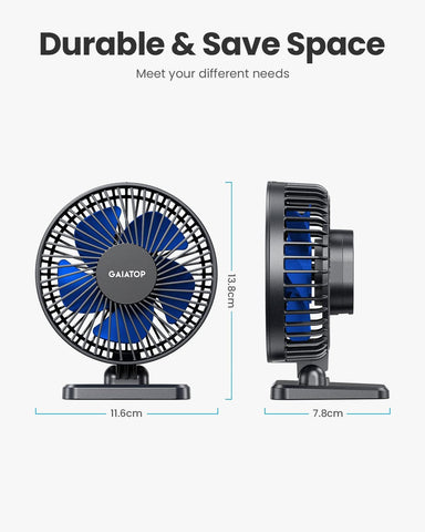 Gaiatop USB Desk Fan, Personal Portable Quiet Small Table Desktop fan