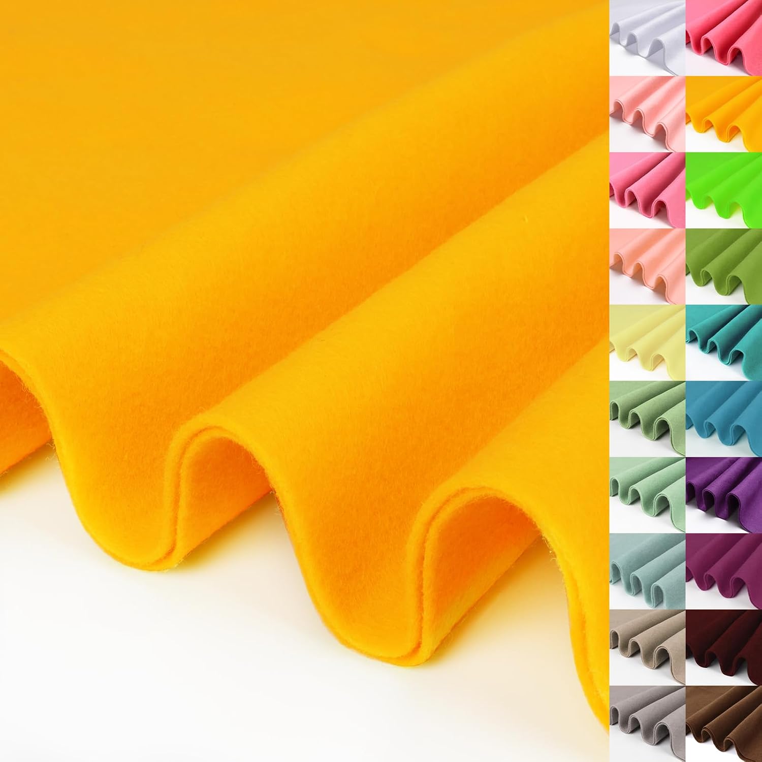 Golden Yellow Large Felt Fabric 36" X 36 "1.4 mm 1 Square Yard
