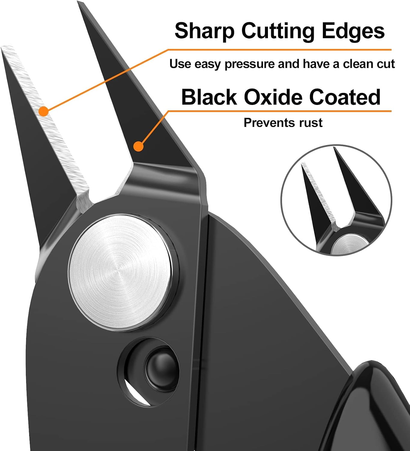 BOENFU Flush Cutters Spring Loaded Jewelry Pliers Side Wire Cutter