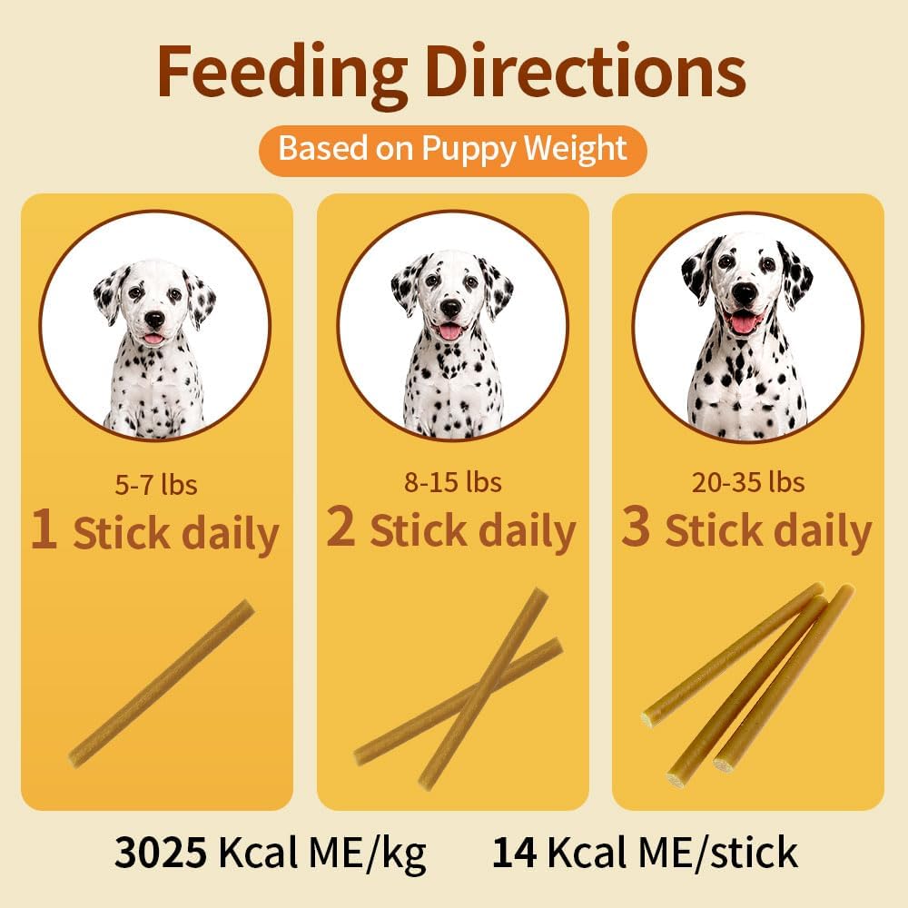 N-Bone Puppy Teething Sticks, Pumpkin Flavor, Natural Puppy Chew Sticks & Teething Treats, SQF Certified, Made with Rice Flour for Easy Digestion, Calcium Enriched (3.7oz)