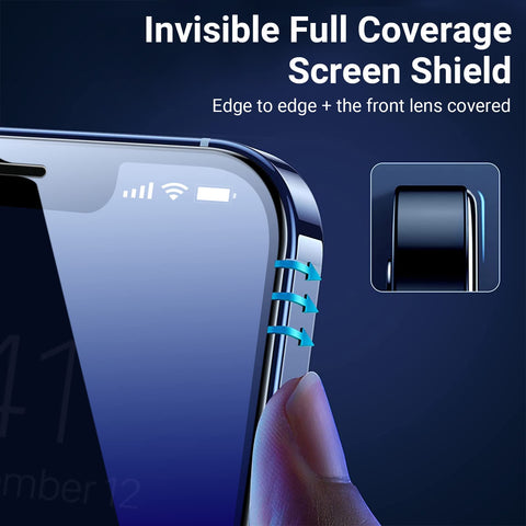 UltraGlass TOP 9H+ Glass for iPhone 13/13 Pro Screen Protector [Military Grade Shatterproof & Longest Durable] Screen Protector 13/13 Pro Tempered Glass Full Coverage Protection, 2 Packs