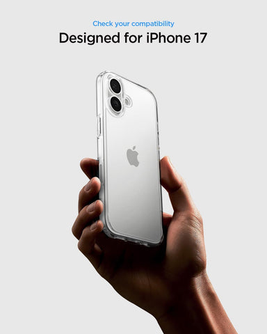 Spigen for iPhone 17 Case, Ultra Hybrid [TPU Covered Camera Control] [Anti-Yellowing] [No Magnet Ring] - Crystal Clear