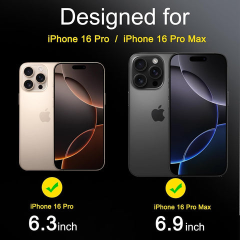 Ferilinso 6 Pack Camera Lens Protector for iPhone 16 Pro Max/iPhone 16 Pro