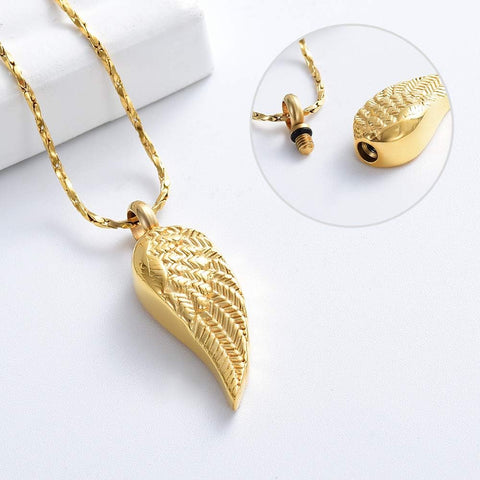 Imrsanl Angel Wing Cremation Jewelry Urn Necklace for Ashes
