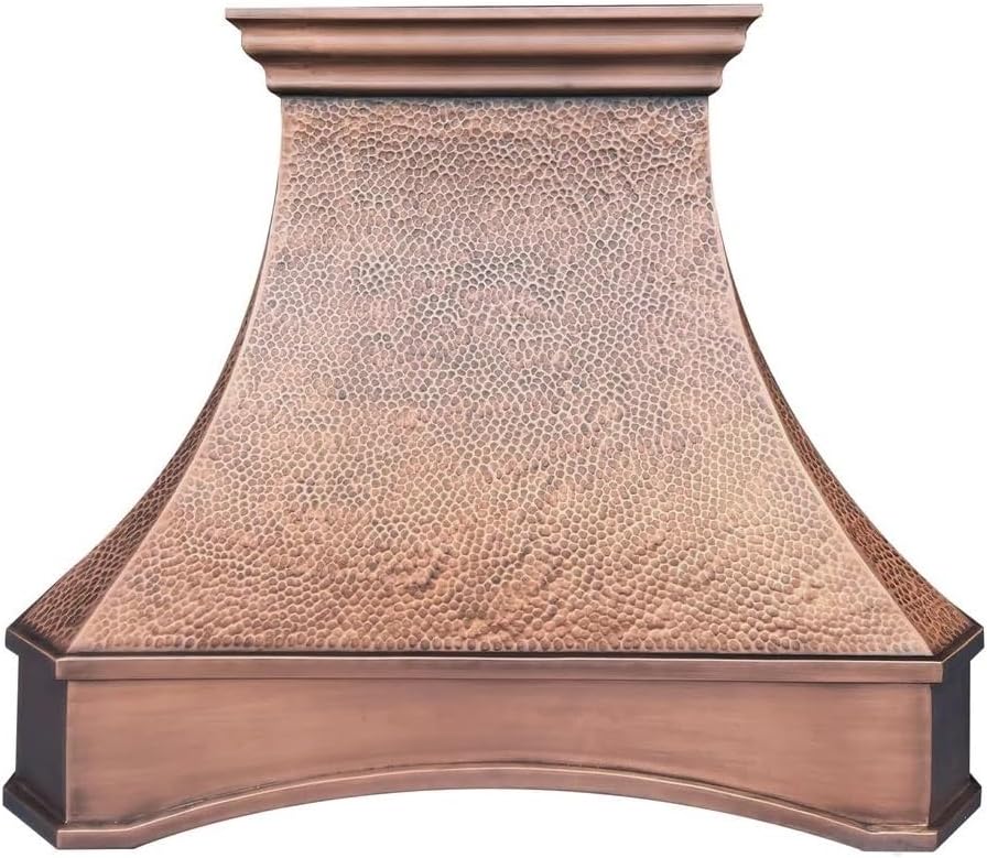 CT Copper Tailor Arched Copper Vent Hood Wall Mount 48.5'' W,36'' H,VH263HSM