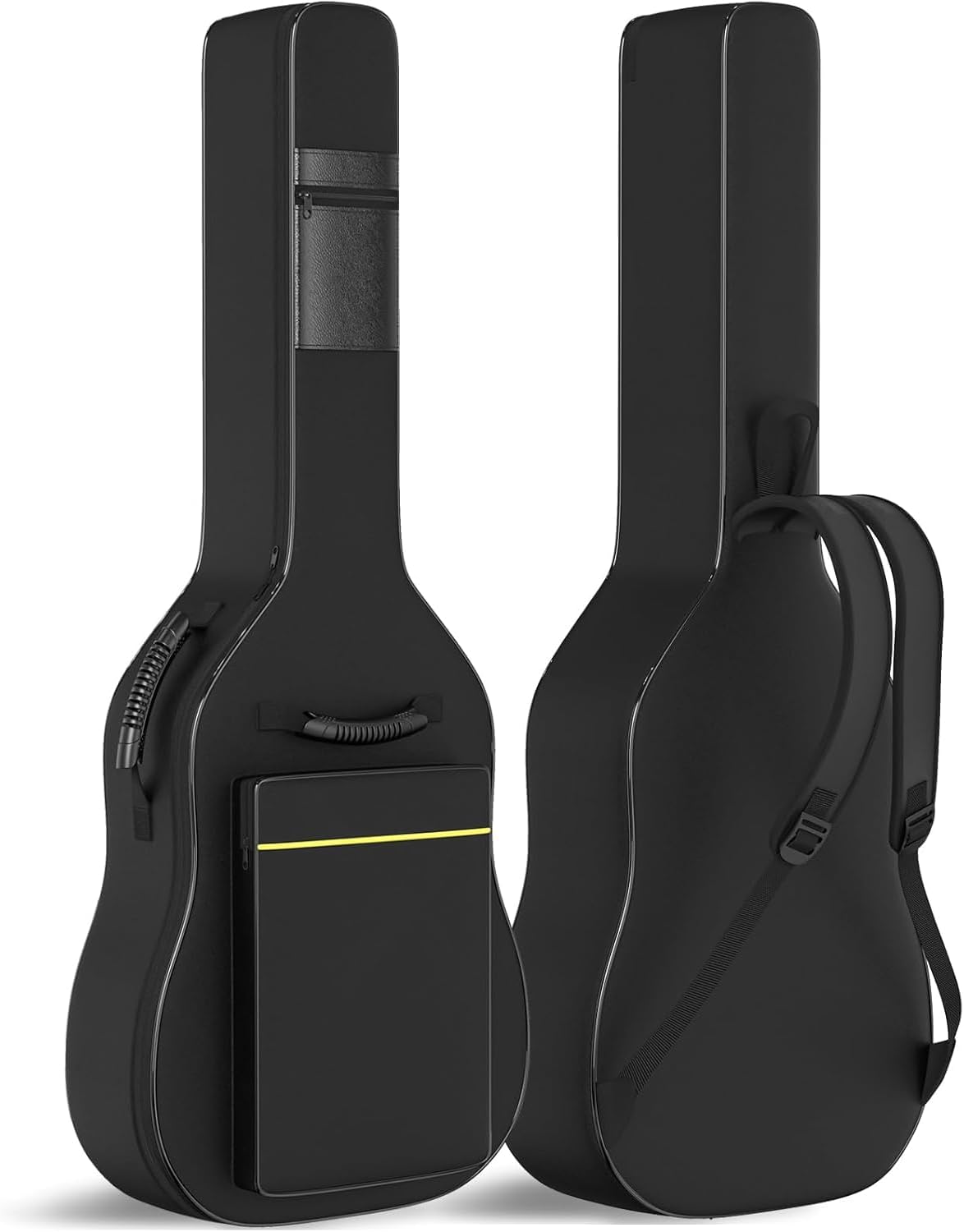 GLEAM Acoustic Guitar Gig Bag - 0.35 Inch Foam Padding Fit 39-41 Inch, Waterproof, Black with Hanger Loop