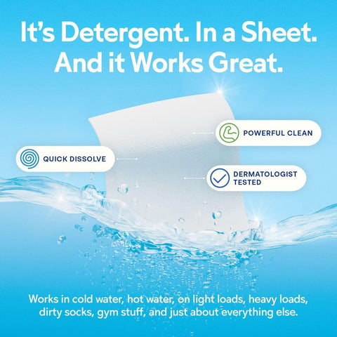 Earth Breeze Laundry Detergent Sheets - 90 Detergent Sheets (3 Pack) - 30 Sheets Per Pack - 180 Loads - Concentrated Liquidless Laundry Soap - No Plastic Jug - Fragrance-Free