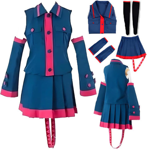 Blue Cosplay Costume Uniform Outfit Full Set for Women
