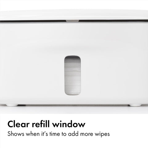 OXO Tot Perfect Pull Baby Wipes Dispenser, Refillable Wipe Holder, Gray