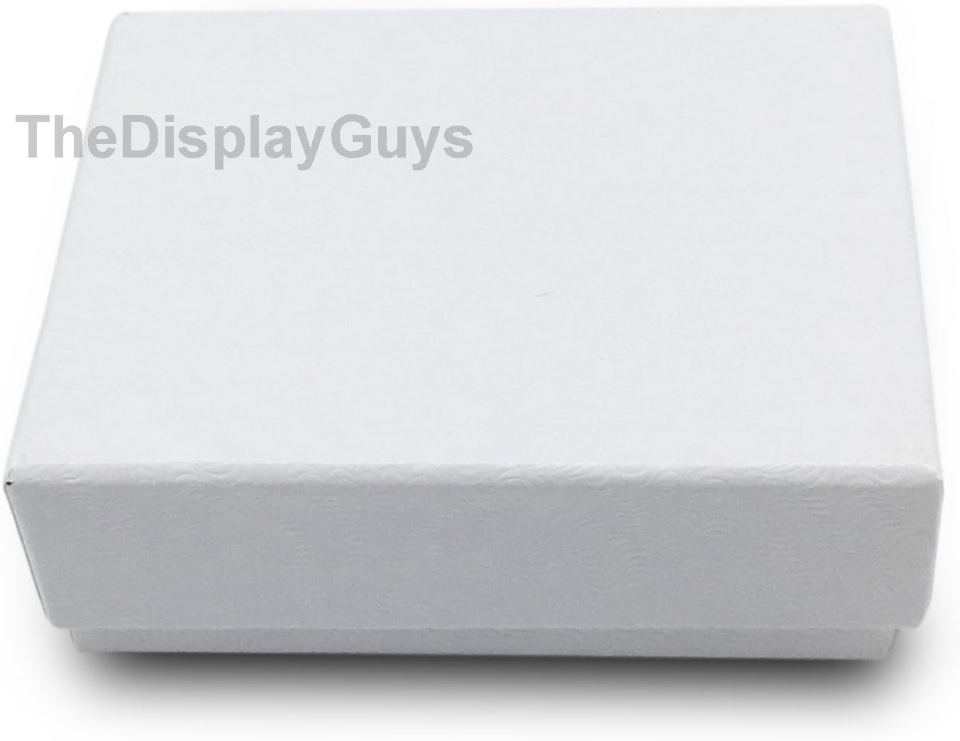 TheDisplayGuys 100 Cardboard Jewelry Gift Boxes with Inserts - White Swirl
