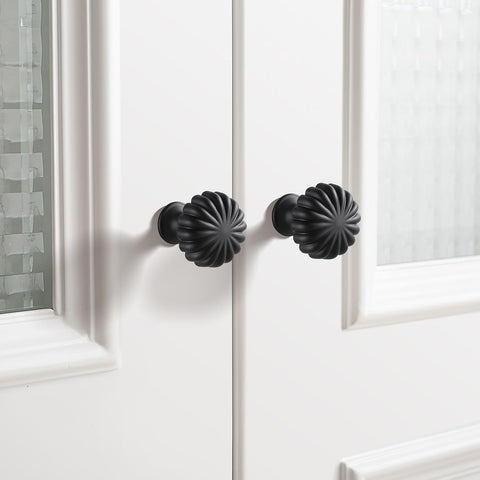 Matte Black Cabinet Knobs，20 Pack Solid Drawer Pulls for Dressers