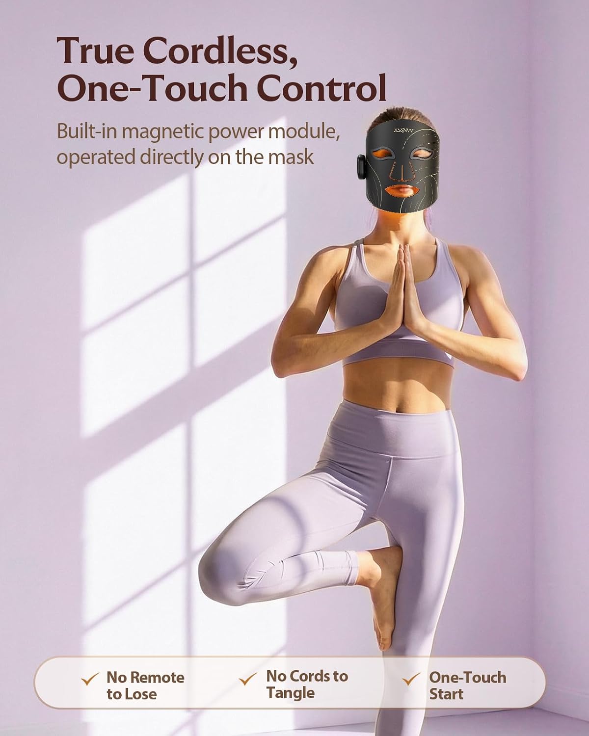 Red Light Therapy Mask for Face, Wireless LED Face Mask, 272 LEDs