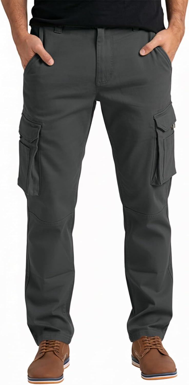 Alamo Casual Cargo Pants for Men, Regular Fit Cargo Work Pants for Men
