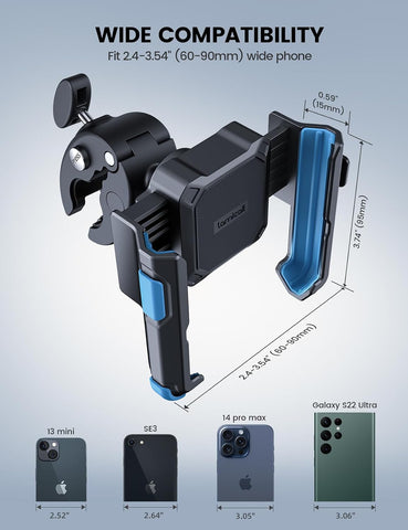 Lamicall Motorcycle Bike Phone Mount, 1s Lock Bike Phone Holder