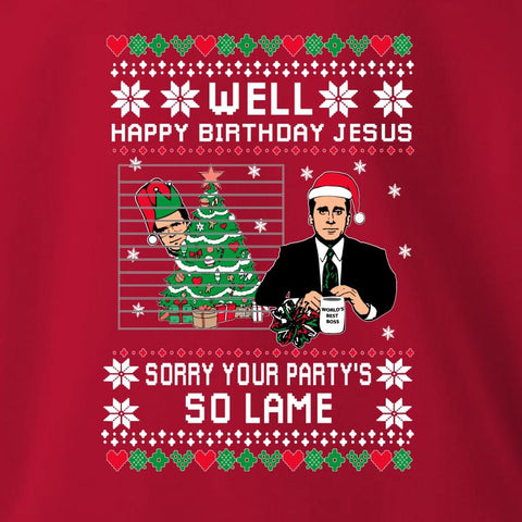 Well Happy Birthday Jesus Ugly Christmas Sweater Mens Womens Sweatshirt