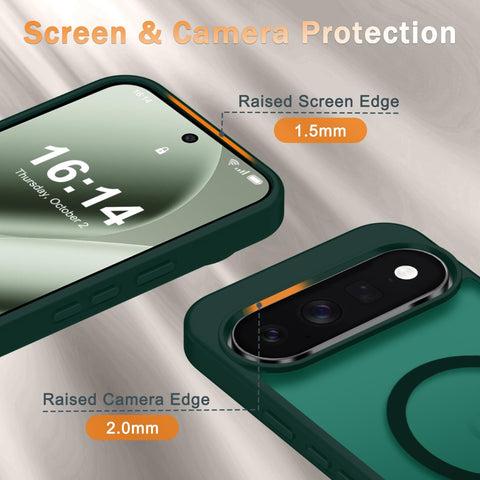for Google Pixel 11 Case/Pixel 11 Pro Case, Magnetic Cover, Dark Green