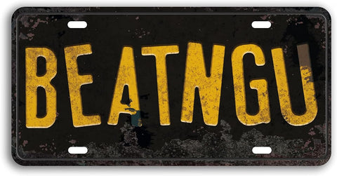 Jeepers Creepers BEATNGU Embossed License Plate Replica, Vintage Distressed Style Prop Car Number Tag Memorabilia, 12x6 Inch