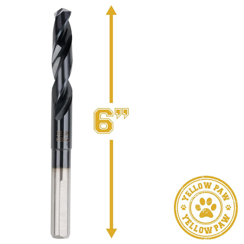 35/64 Inch Drill Bit for Metal - Industrial Grade M35 Cobalt Titanium Aluminum Nitrite - 35/64" Diameter & Total Length of 6" with Working Length of 3" Easily Drill Into Metal, Steel, & Aluminum