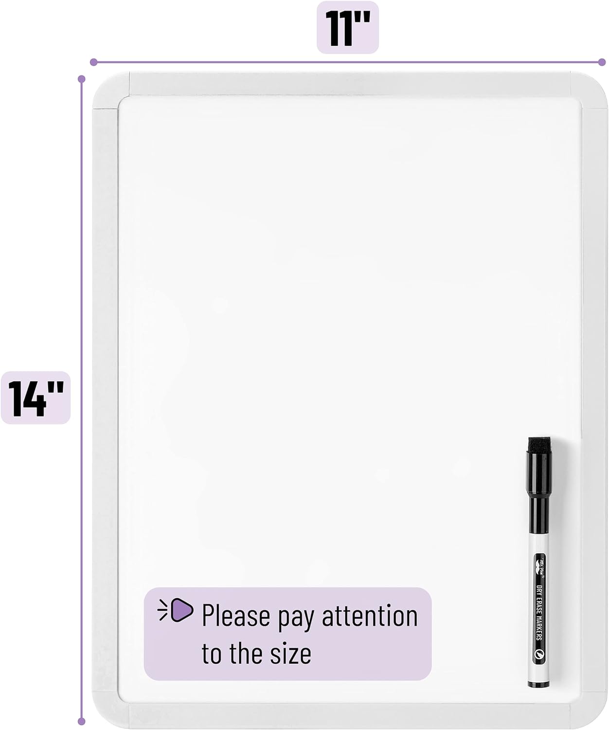 Mr. Pen- Dry Erase Board, 14” x 11”, White Frame