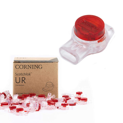 Corning UR Presslok 100 pk Solvent Resistant Splice Terminals for 2 or 3 Insulated Wires, Electrical, Automotive, Oil, Data, Telephone (100 Pack)