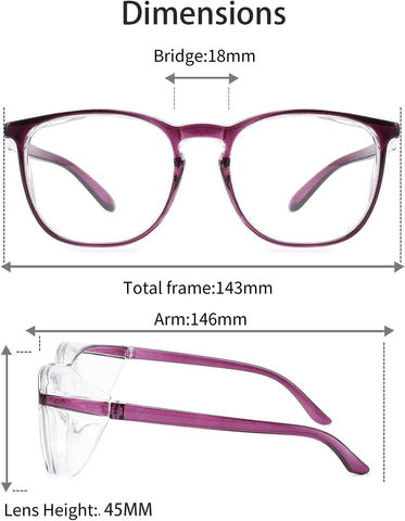SQIMZAR Safety Glasses Goggles For Women Nurses Protective Eyewear,Anti Fog Safety Goggles