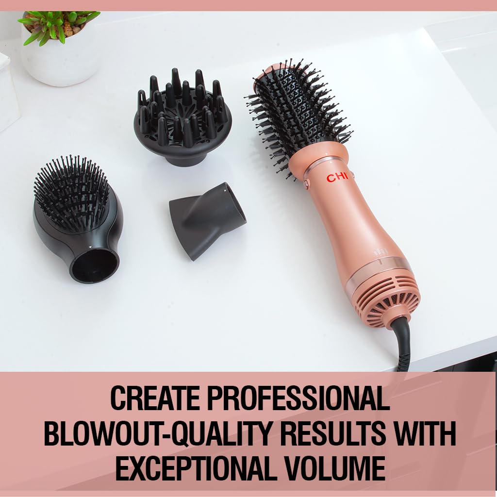 CHI Volumizer 4-in-1 Blowout Brush, Rose Gold