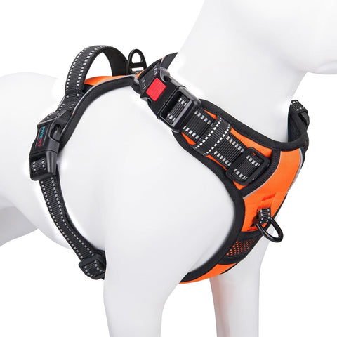 PHOEPET Reflective Dog Harness Large Breed Adjustable No Pull Vest