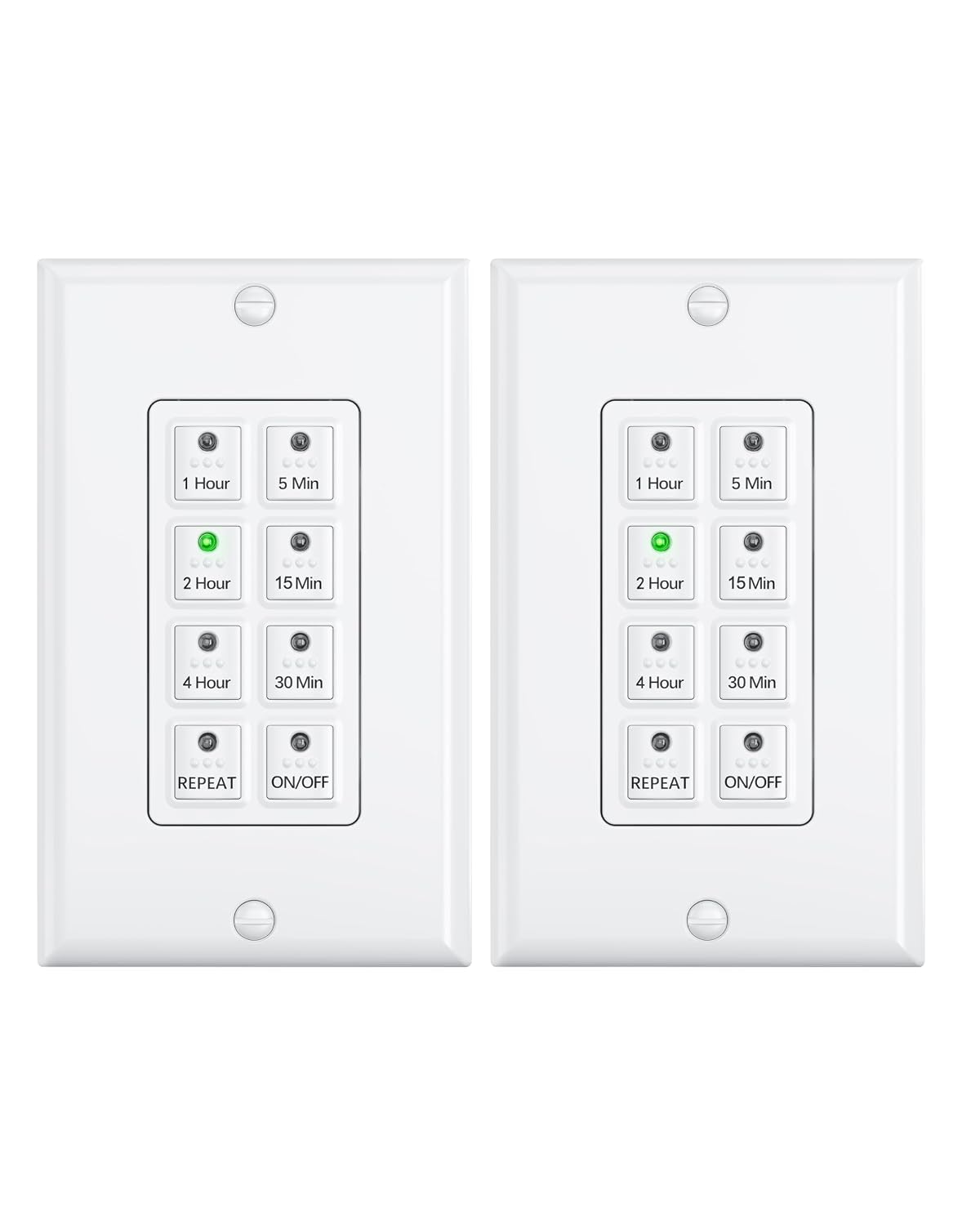 BN-LINK 4 Hour Countdown Timer Switch for Bathroom Exhaust Fan Light Heater