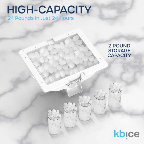Portable Bullet Ice Maker, 24Lbs/24H, 10 Mins Fast Ice,Dual Water Fill
