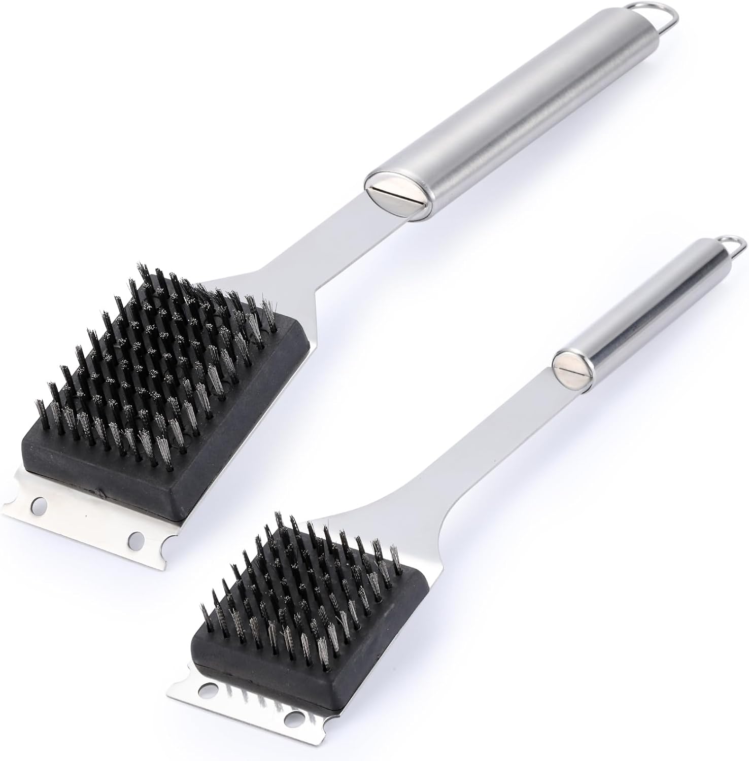 2 Pack Grill Brush and Scraper, 16.5” & 14” Wire BBQ Grill Brush