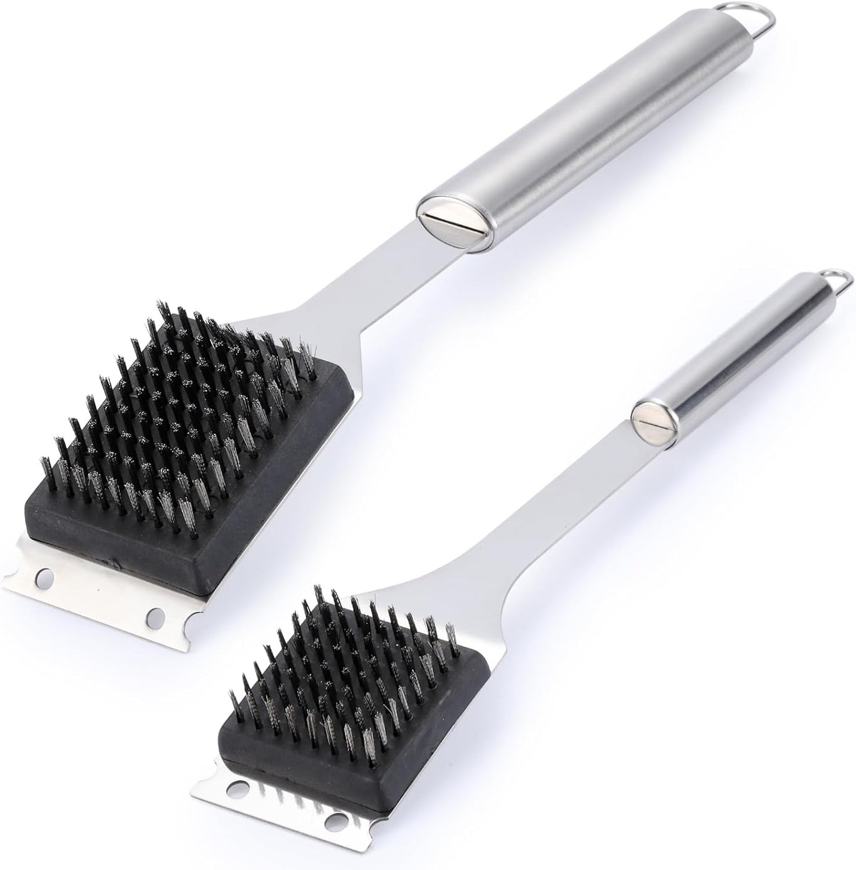 2 Pack Grill Brush and Scraper, 16.5” & 14” Wire BBQ Grill Brush