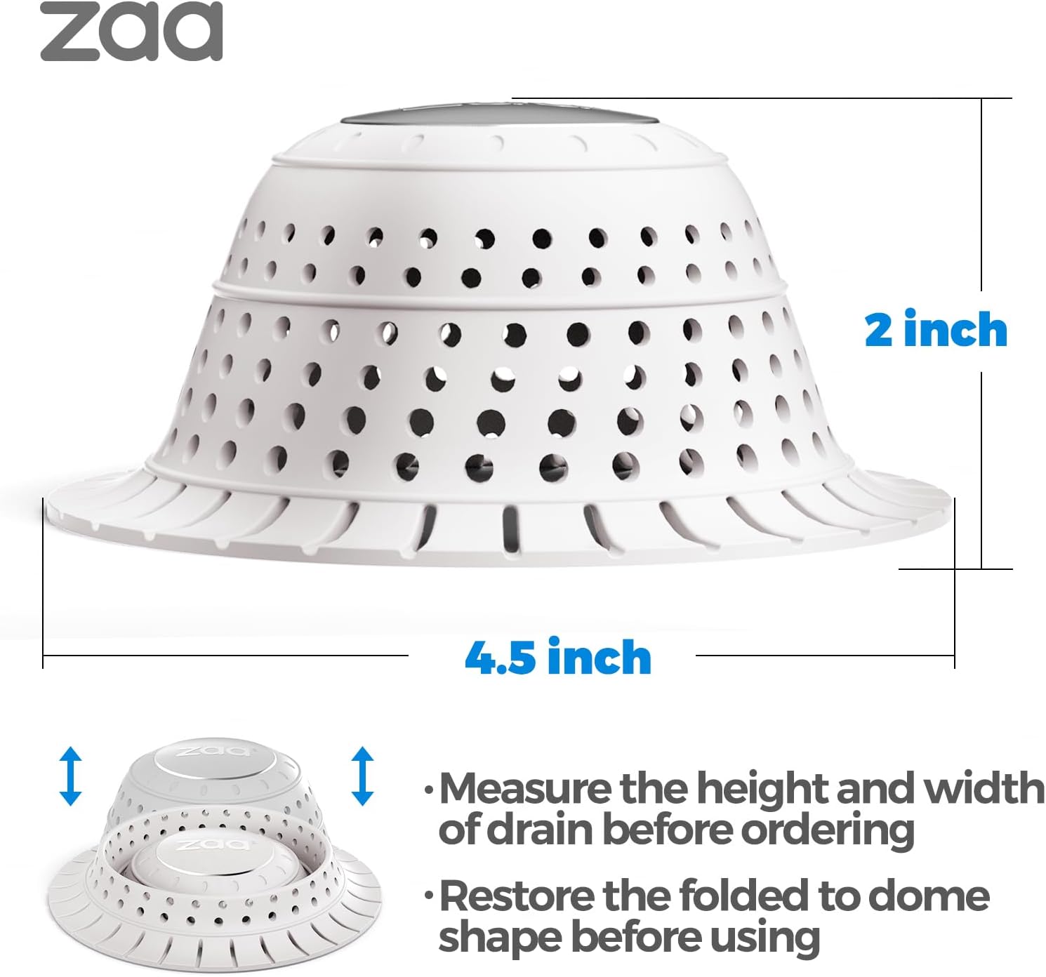 zaa Shower Drain Hair Catcher Bathtub Drain Strainer Sink Drain Protector